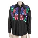 Sequin Longsleeve Shirt - M