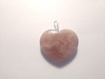 Aventurine Stone Heart Pendant Pink JULS9