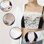 1PC Floral Lace Overlay Invisible Clip-on Bralette Detachable Anti-peep Brassiere Women's Lingerie And Intimates Accessories Per