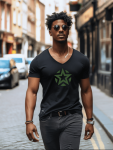Rouge Tee - Militaire Series - Black - Large Centre