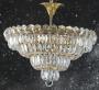Crystal Chandelier With 24 Carat Gold Plated Detail.