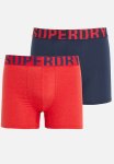 Boxer Dual Logo 2 Pack - Richest Navy & Risk Red