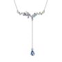 Cde 925 Sterling Silver Drop Necklace With Swarovski Crystals