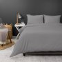 Soft Touch Essentials DUVET COVER SET - Grey - Super King 260 X 230