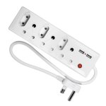 Redisson 6 Way Multi-plug With 2X USB Ports White