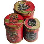 Christmas Tins With Greetings Set Of 3