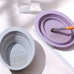 Portable Silicone Makeup Brush Cleaning Mat - Easy To Clean And Convenient To Use