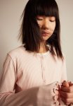 Ribbed Jersey Cardigan - Pink