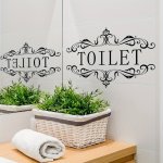 1PC Contemporary English Lettering Wall Decal For Bathroom Toilet & Home Decor - Easy Apply Plastic Sticker