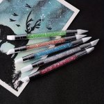 5PCS Silicone Nail Art Pen Set - Dual-ended For Glue Application Powder Coating & Embossing - Hypoallergenic Manicure Tools