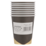 Black & Gold Paper Cups 8-PACK