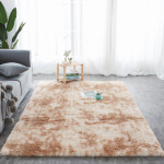 Smte Jack Brown Luxury Ultra Soft Fluffy Rug Carpet Light Brown With Keychain
