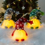 Festive Gnome LED Lights: 3 Colors Red Green Gray - 30CM 11.81IN Battery Operated Portable Key Control Suitable For Home Party O