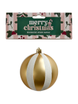 Goldair Gold And White Christmas Bauble 9CM - None White gold