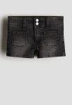 Denim Shorts - Black Denim