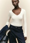 Rib-knit Top - Light Beige