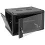 Lite 6U 450MM Single Fan Black Wall Mount Cabinet