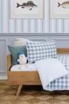 Big Blue Washed Cotton Duvet Cover - Queen