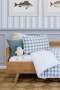 Big Blue Washed Cotton Duvet Cover - Queen
