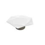 Geometric White Ceramic Cake Stand