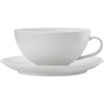 Maxwell & Williams - 250ML White Basics Diamonds Tea Cup & Saucer