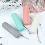 Portable Travel Toothbrush Holder - 19.56CM Multifunctional Case For Camping Business Trips & School Includes Toothpaste Set