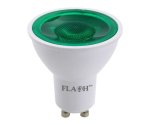 Flash GU10 Coloured LED Lamp 6W Green XSMD6W-GU10G