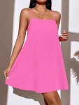 Solid Color Cami Simple Dress Elegant Sleeveless Dress For Spring & Summer Women's Clothing