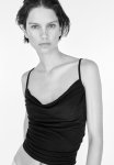 Cowl-neck Strappy Top - Black