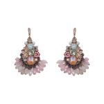 Zinnia Crystal Cubic Zirconia Earrings - Pastel Gold