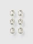 Bailey Baguette Drop Earrings - 0 Silver crystal