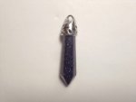 Starstone Blue Goldstone Point Pendant F162