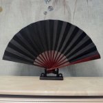 8 Inch Pure Color Blank Silk Cloth Folding Fan Chinese Style Calligraphy Painting Fan Black
