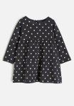 Cotton Jersey Dress - Black dotted