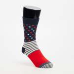Happy Socks Stripe & Dots Sock - Navy - Navy 36-40