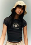 Ribbed T-Shirt - Dark Grey Stay Sunny