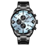 Skmei Men's Sporty Watch Black Steel Band