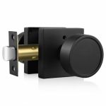 Haidms Black Door Knob Interior Zinc-alloy Square Matte Black Privacy Door Knob For Bedroom Bathroom Heavy Duty Modern Door Lock