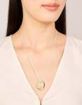 Mixed Metal Plated Organic Shape Pendant Necklace