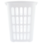 Addis White Plastic Linen Bin Hamper 56L