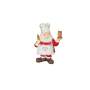 Santa With Rolling Pin And Gingerbread House 9.5X8X14.5CM