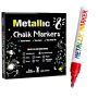 Liquid Metallic Chalk Markers With Reversible Tip - 8 Colour Set