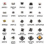 125PCS Touch Switch/micro Switch/push Buttons Switches 25 Types Assorted Kit 2 4/3 6/4 4/6 6 For Diy Tool Package