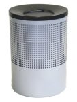 Special Steel Litter Bin – Wide – Square Punch – Stainless Steel – 676SI