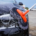 Plush Material Car Cleaning Kit With Microfiber Brush Mop Mitt Sponge & Accessories For Flawless Shine