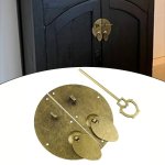 Chinese Style Pendant Pull Latch Handle Set With Bolts Polished Metal Finish Cabinet Door Hardware Multiple Components Included