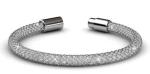 DESTINY Silver Mesh Bracelet With Embellished With Swarovski Crystals