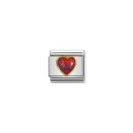 Composable Classic Link Heart With Red Opal