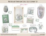 Cot Duvet Bedding Watercolor Pennygum Circle Ellie Elephant Set