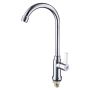 Chrome Plated Abs Single Cold Kitchen Tap - Swivel Spout Ceramic Valve